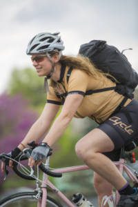 Woman on bike