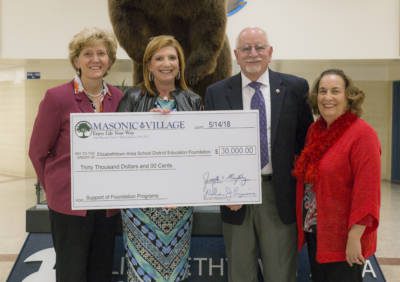 Elizabethtown Area Education Foundation check presentation