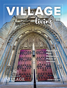 Sewickley Village Living Cover featuring exterior of large church.