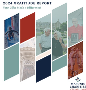 2024 Gratitude Report Cover featuring a multi-color collage.